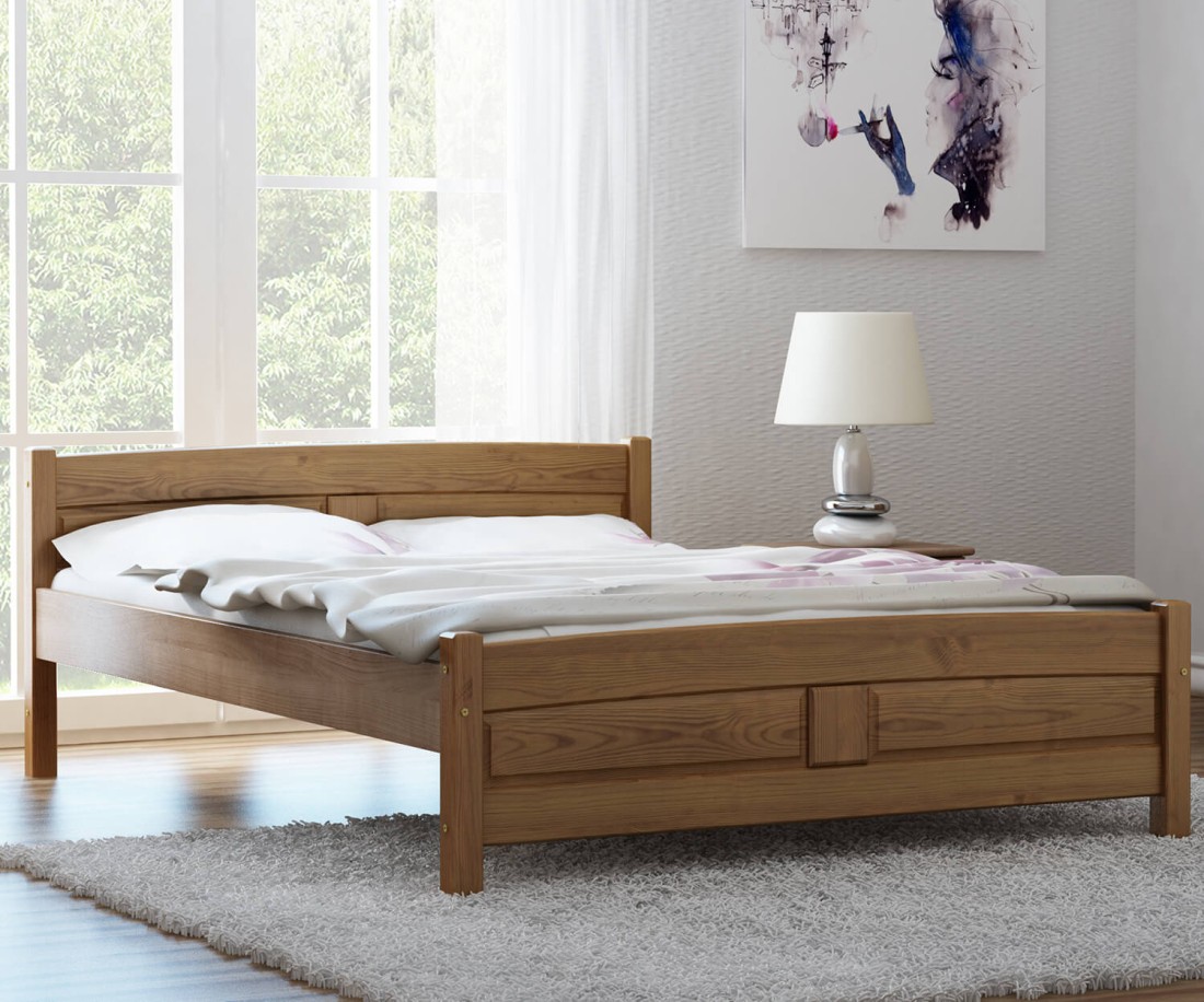 Fa ágy 140x200 Květa tölgy