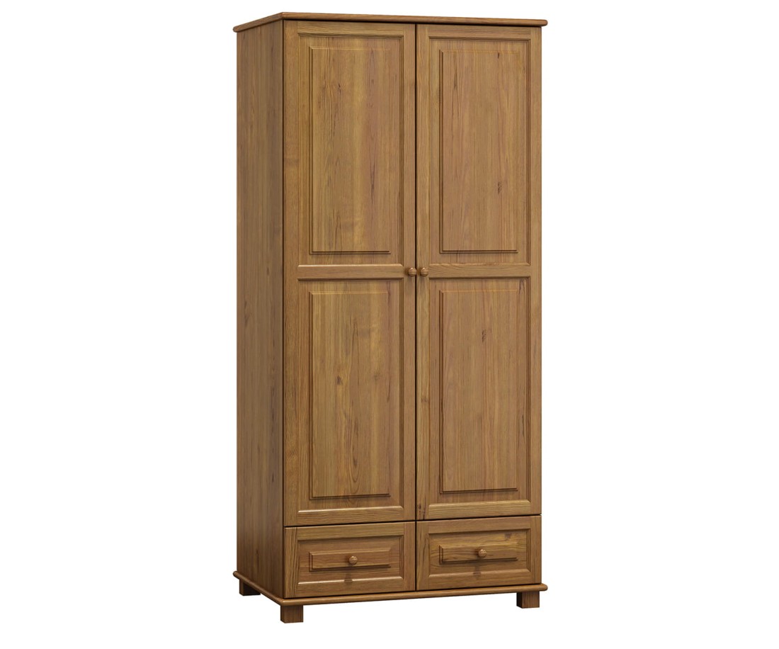 Szekrény 2Dc5, 90 széles, akasztós, tölgy