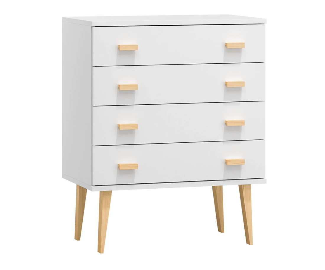 Fenyő komód no.1 szélessége 79 cm 4s Venuci fehér