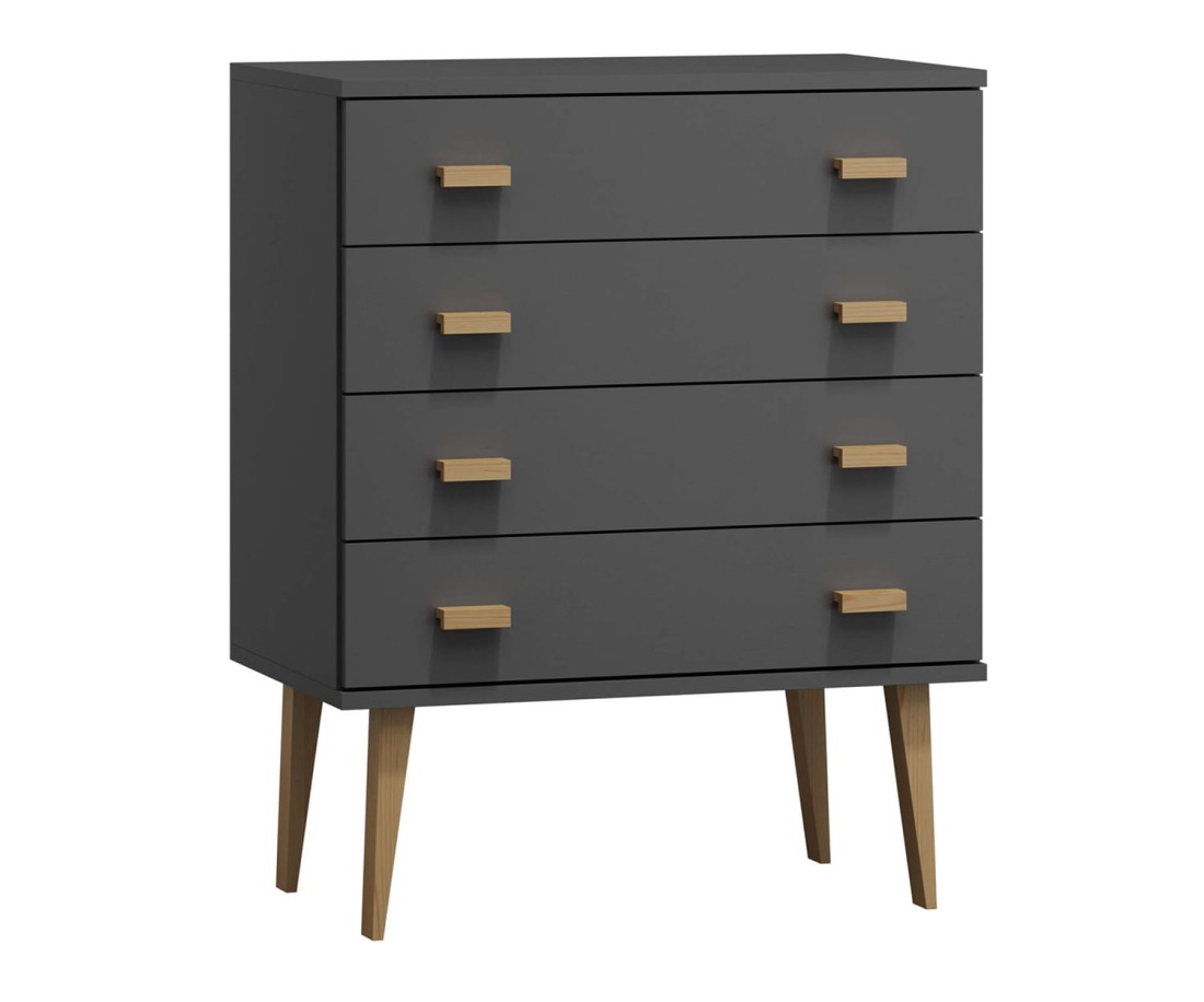 Fenyő komód no.1 szélessége 79 cm 4s Venuci szürke