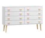 Fenyő komód no.2 szélessége 117 cm 4s Venuci fehér