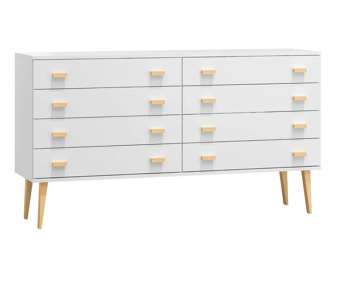 Fenyő komód no.2 szélessége 155 cm 4s Venuci fehér