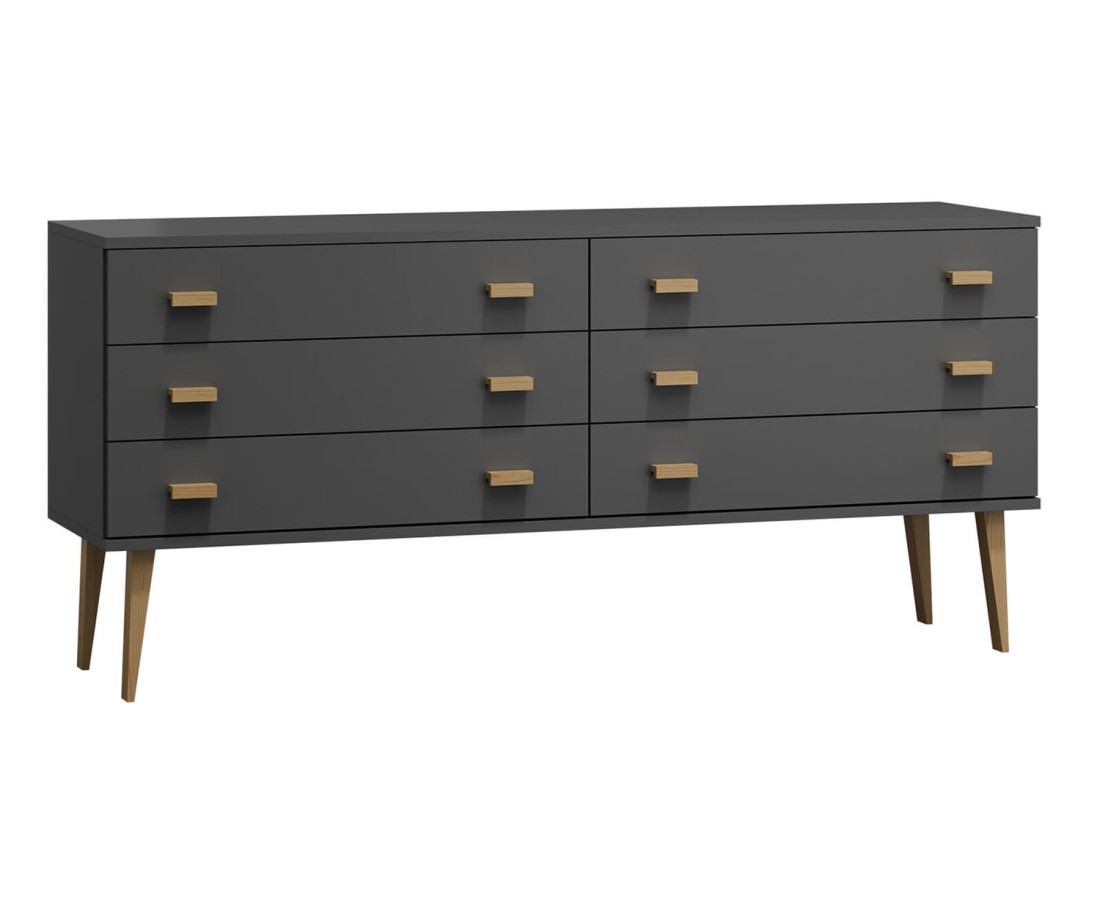 Fenyő komód no.2 szélessége 155 cm 3s Venuci szürke