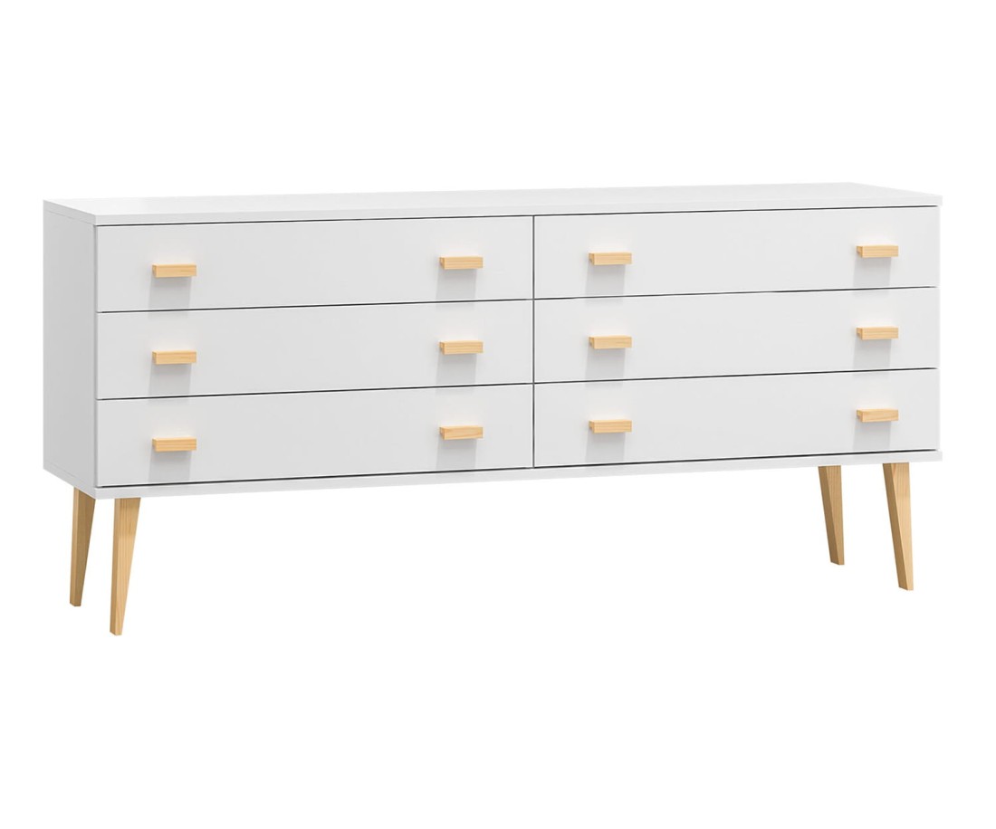 Fenyő komód no.1 szélessége 175 cm 3s Venuci fehér