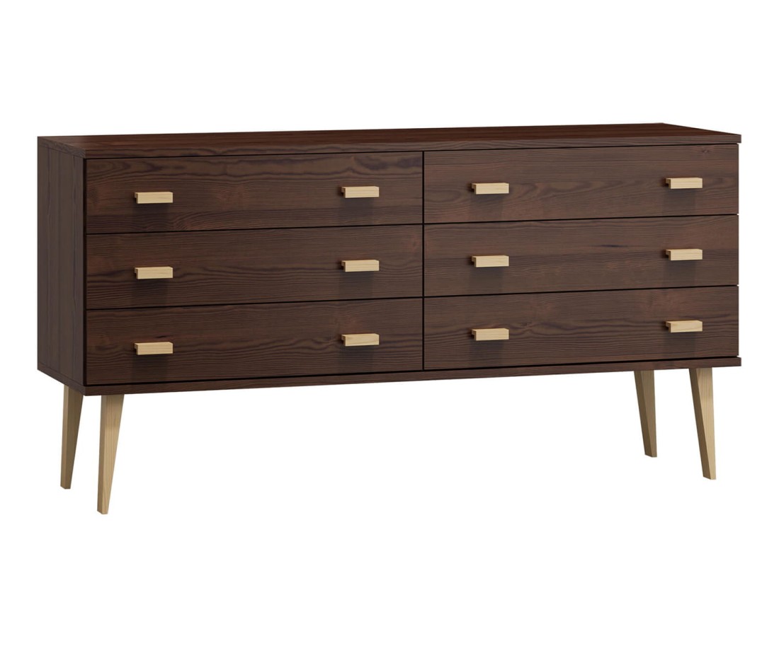 Fenyő komód no.2 szélessége 117 cm 3s Venuci dió