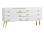 Fenyő komód no.2 szélessége 135 cm 3s Venuci fehér