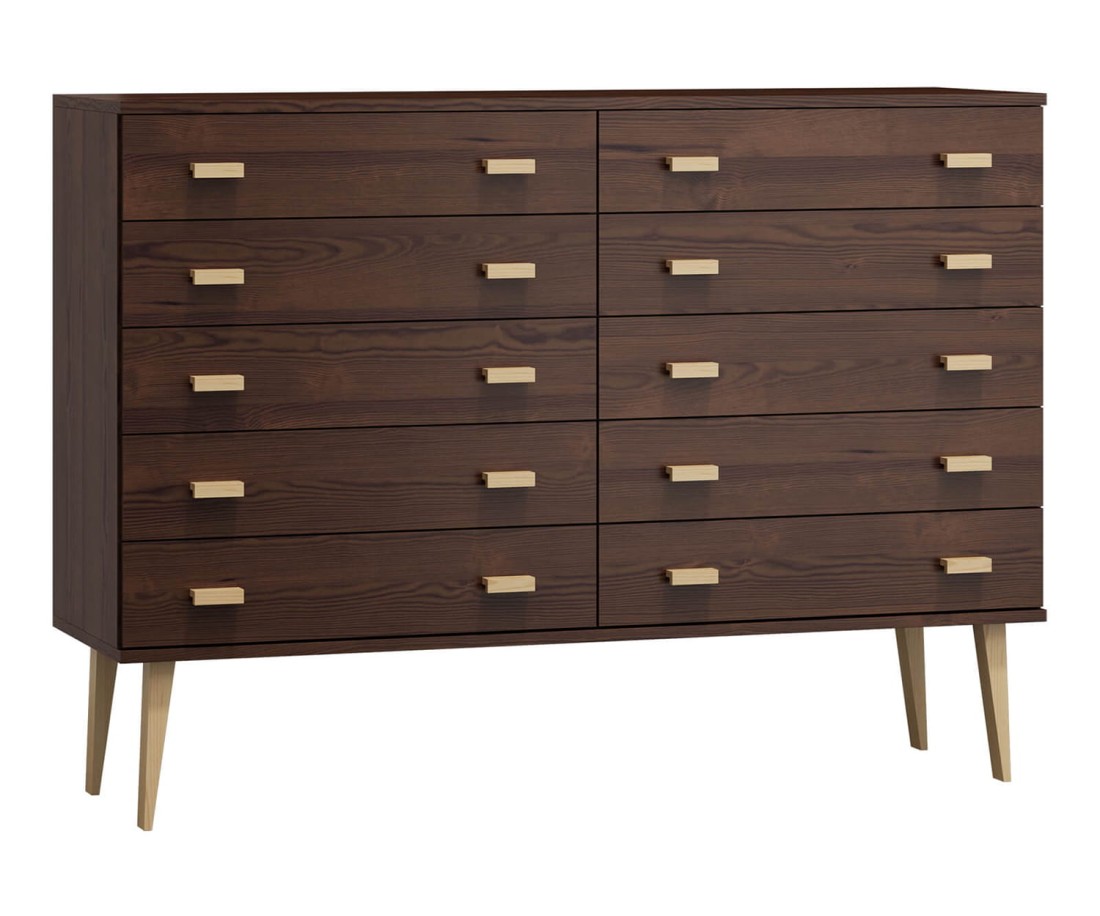 Fenyő komód no.2 szélessége 117 cm 5s Venuci dió