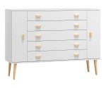 Fenyő komód no.3 szélessége 155 cm 5s Venuci fehér