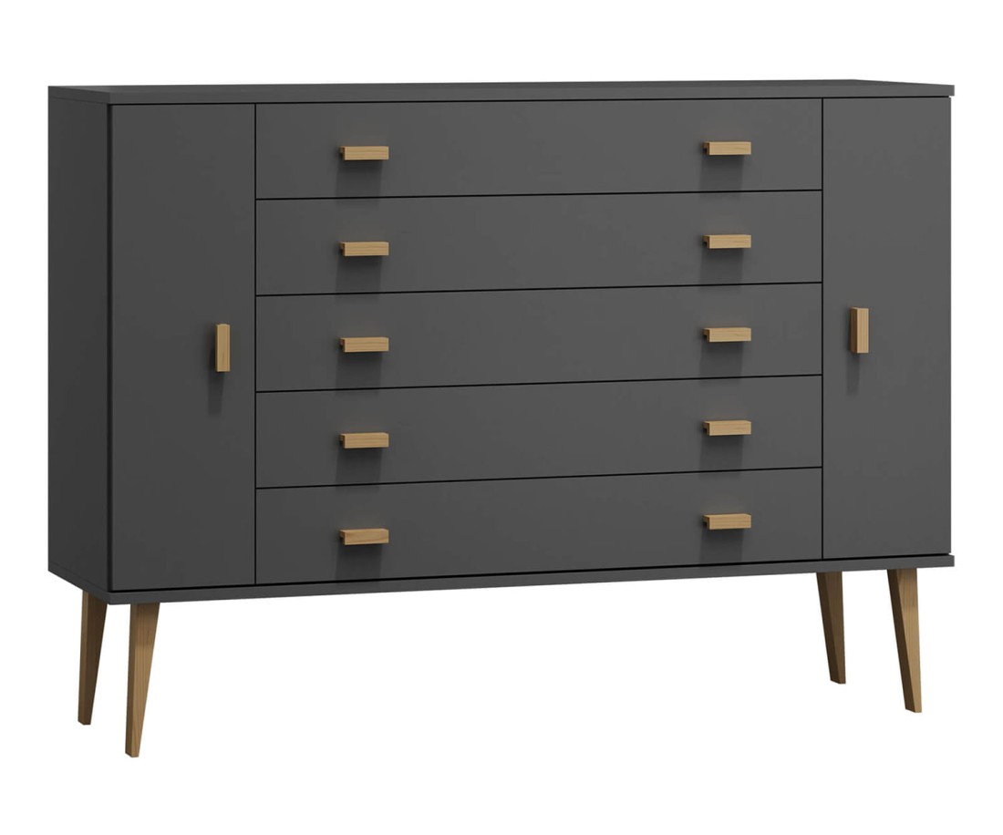 Fenyő komód no.3 szélessége 175 cm 5s Venuci szürke