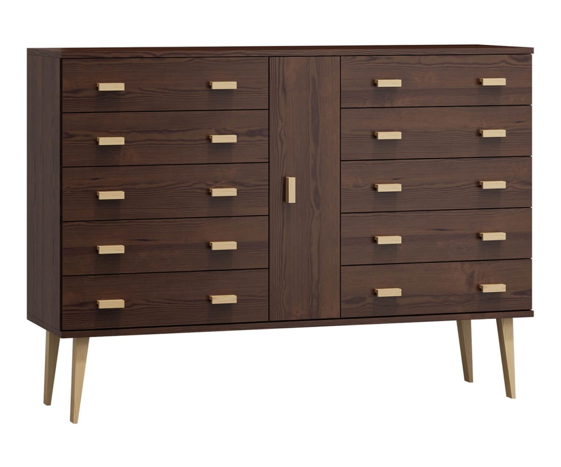 Fenyő komód no.4 szélessége 117 cm 5s Venuci dió