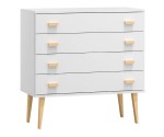 Fenyő komód no.1 szélessége 99 cm 4s Venuci fehér