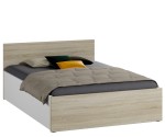 Ágy 140x200 DM1 tölgy sonoma + fehér