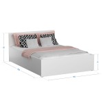 Ágy DM1 160x200 tölgy sonoma + fehér
