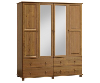 Szekrény 4Dc4, 180 széles, tölgy