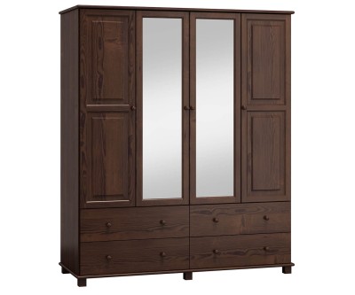 Szekrény 4Dc4, 180 széles, dió