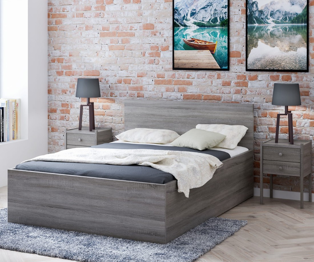 Ágy 160x200 DM1 szarvasgombás tölgy