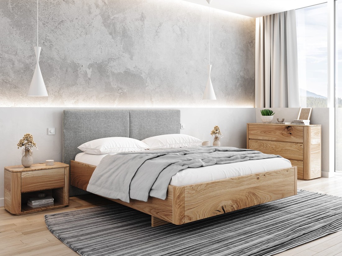 Tölgyfa ágy 160x200 cm Monza