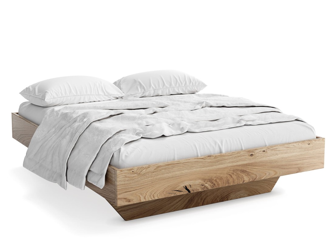 Tölgyfa lebegő ágy 140x200 cm Bergamo