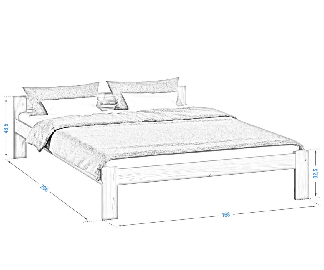 Fa ágy 160x200 Isao VitBed tölgy