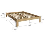 Fa ágy 160x200 VitBed Anzu dió