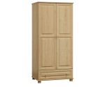 Fenyő szekrény 2Dc1 90 széles akasztós/polcos