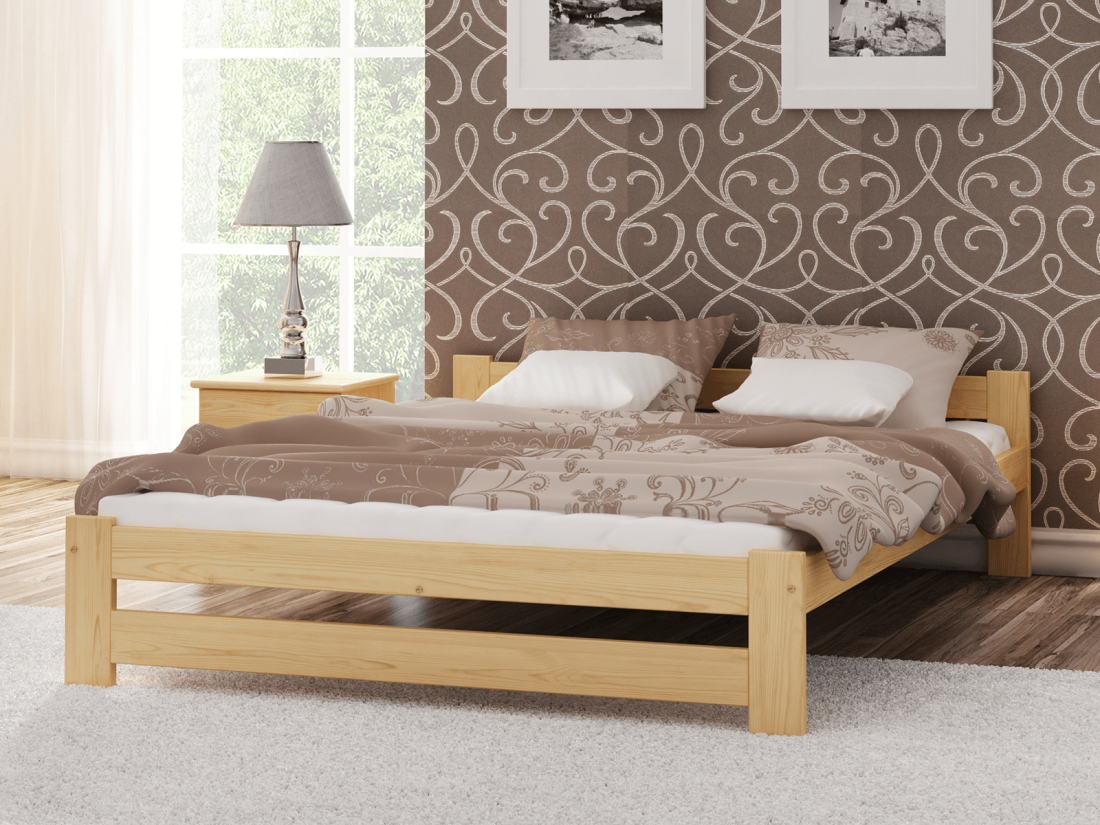 Fa ágy 160x200cm Ran VitBed lakkozás nélkül