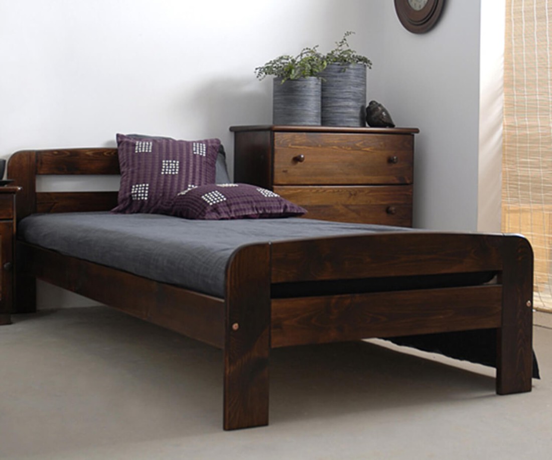 Fenyő ágy 90x200 Nastenka dió