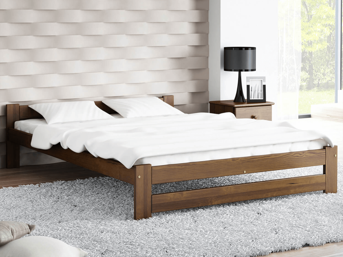 Fa ágy 160x200cm Ran VitBed dió + Matrac 160x200 Niobé