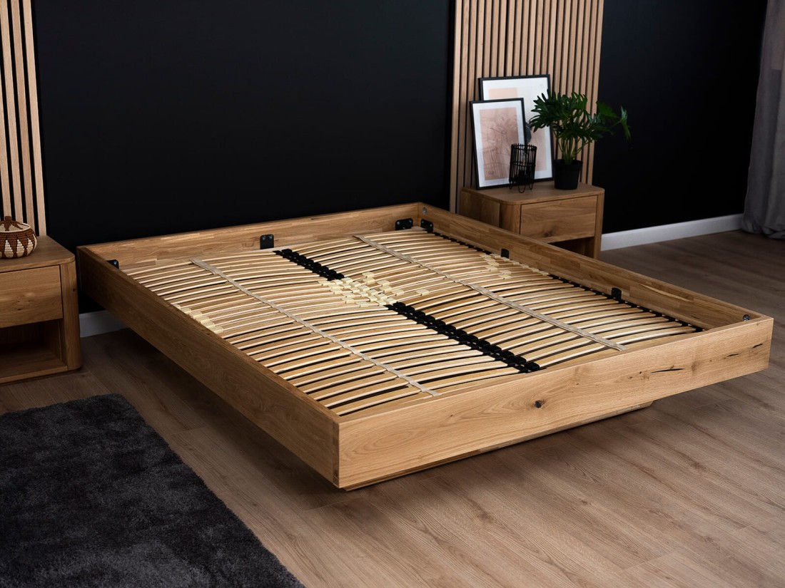 Tölgyfa lebegő ágy 140x200 cm Bergamo