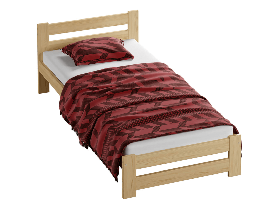 Fa ágy 90x200cm Eureka VitBed fenyő + matrac 90x200 Niobé