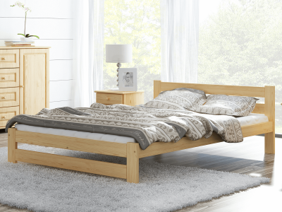 Fa ágy 160x200cm Eureka VitBed lakkozás nélkül