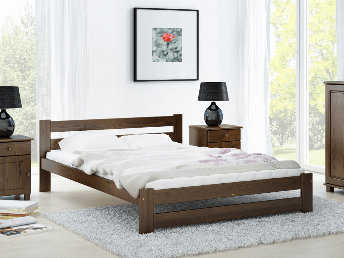 Fa ágy 160x200cm Eureka VitBed dió