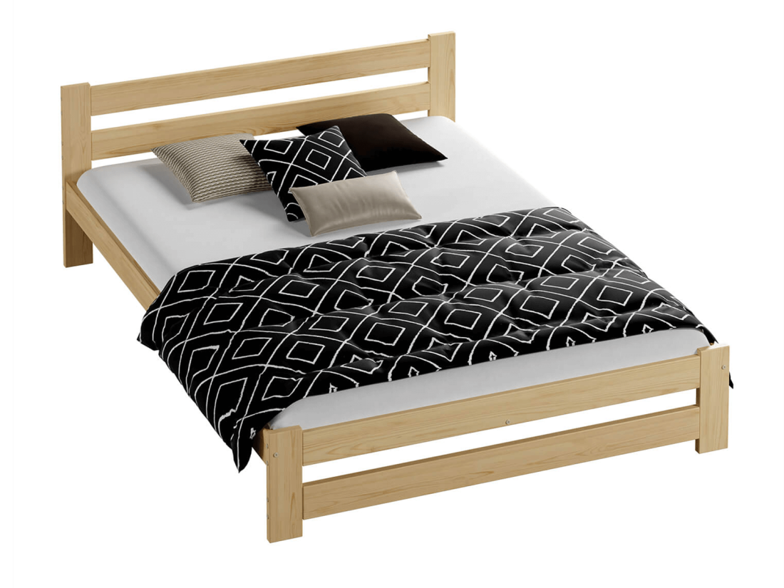 Fa ágy 180x200cm Eureka VitBed lakkozás nélkül