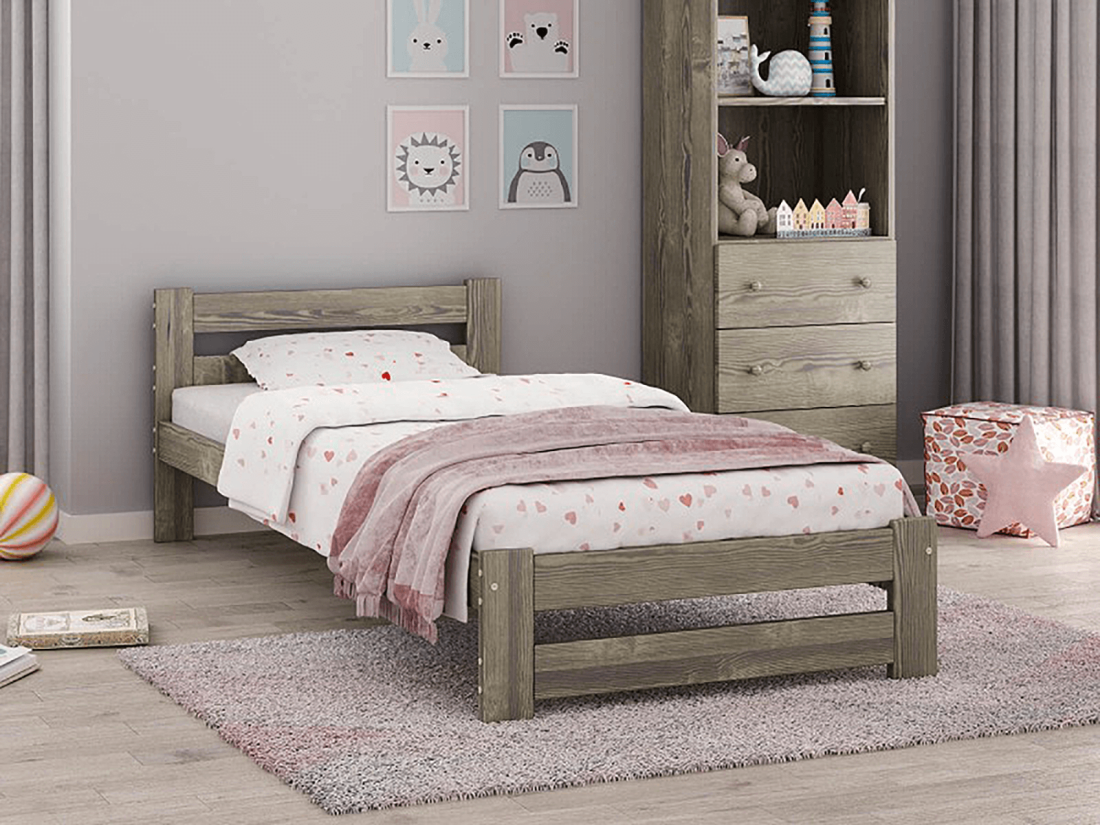 Fa ágy 90x200cm Eureka VitBed szarvasgombás tölgy