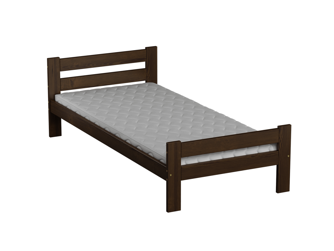 Fa ágy 90x200cm Kenta VitBed dió + matrac 90x200cm Kassandra