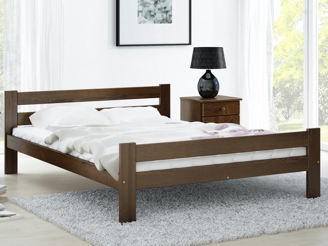 Fa ágy 140x200cm Kenta VitBed dió