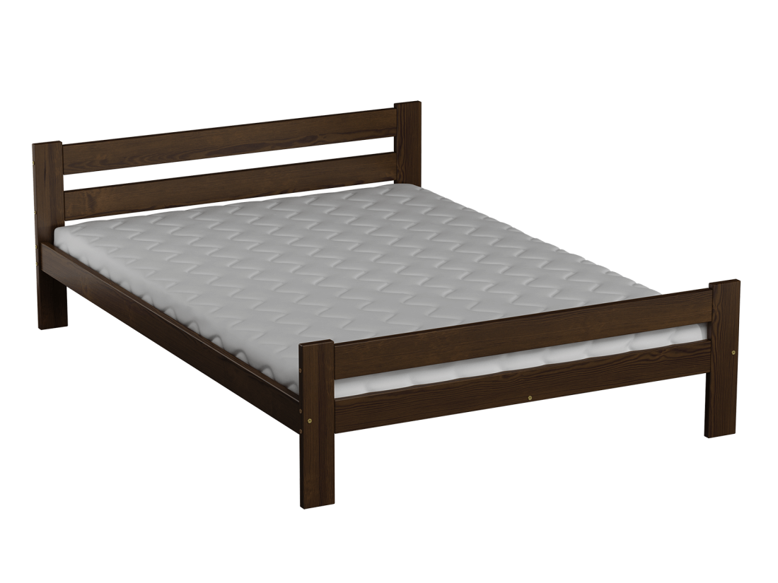 Fa ágy 160x200cm Kenta VitBed dió + matrac 160x200cm Kassandra