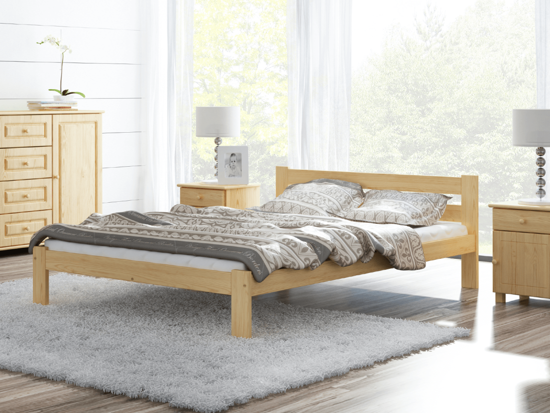 Fa ágy 140x200 VitBed Akio lakkozás nélkül