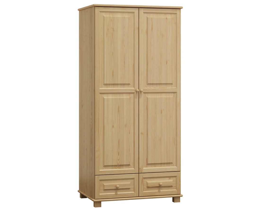 Fenyő szekrény 2Dc5 90 széles akasztós/polcos