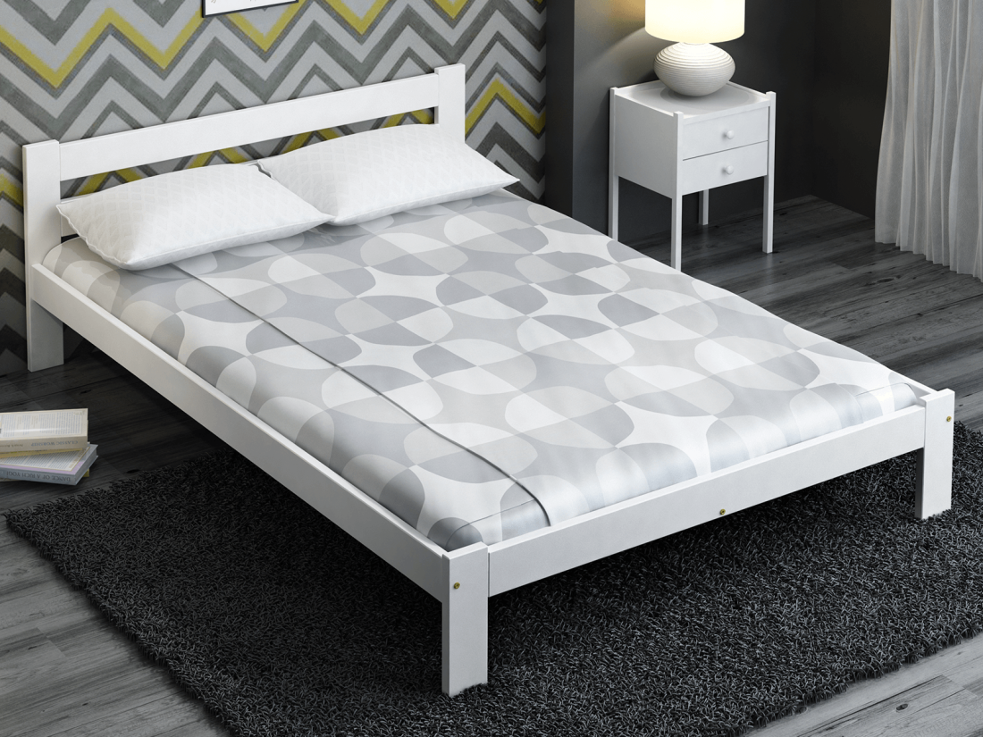 Fa ágy 160x200 VitBed Akio fehér