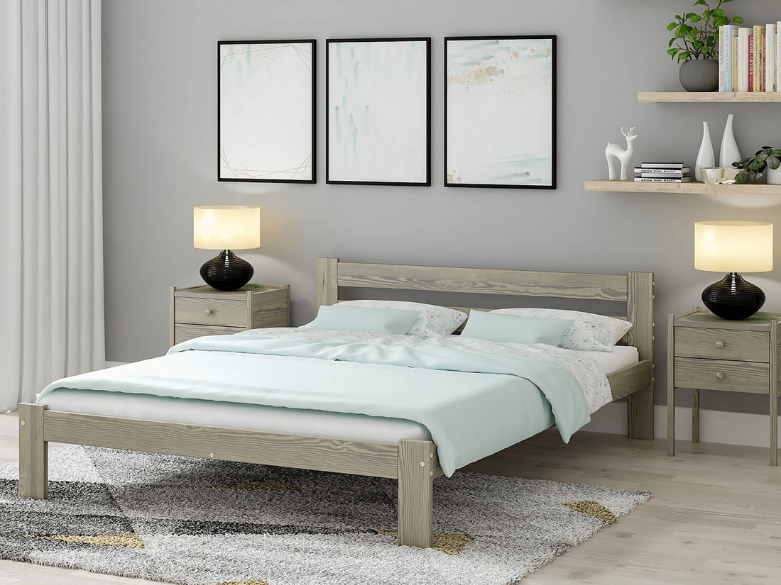 Fa ágy 140x200 VitBed Akio szarvasgombás tölgy