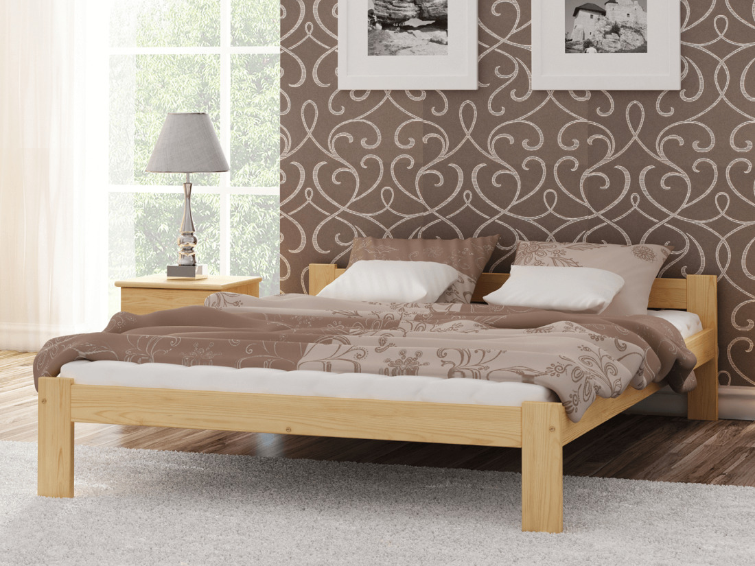 Fa ágy 160x200 Isao VitBed fenyő + Matrac 160x200 Heka