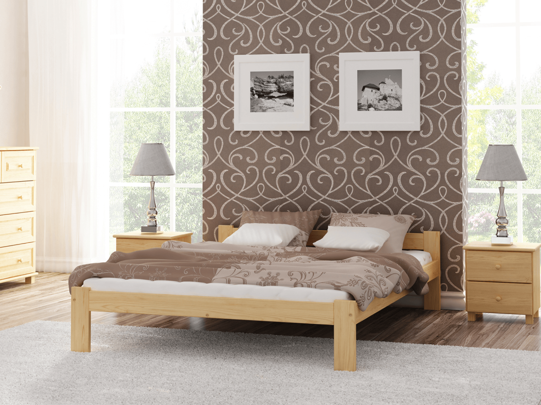 Fa ágy 160x200 Isao VitBed lakkozás nélküll