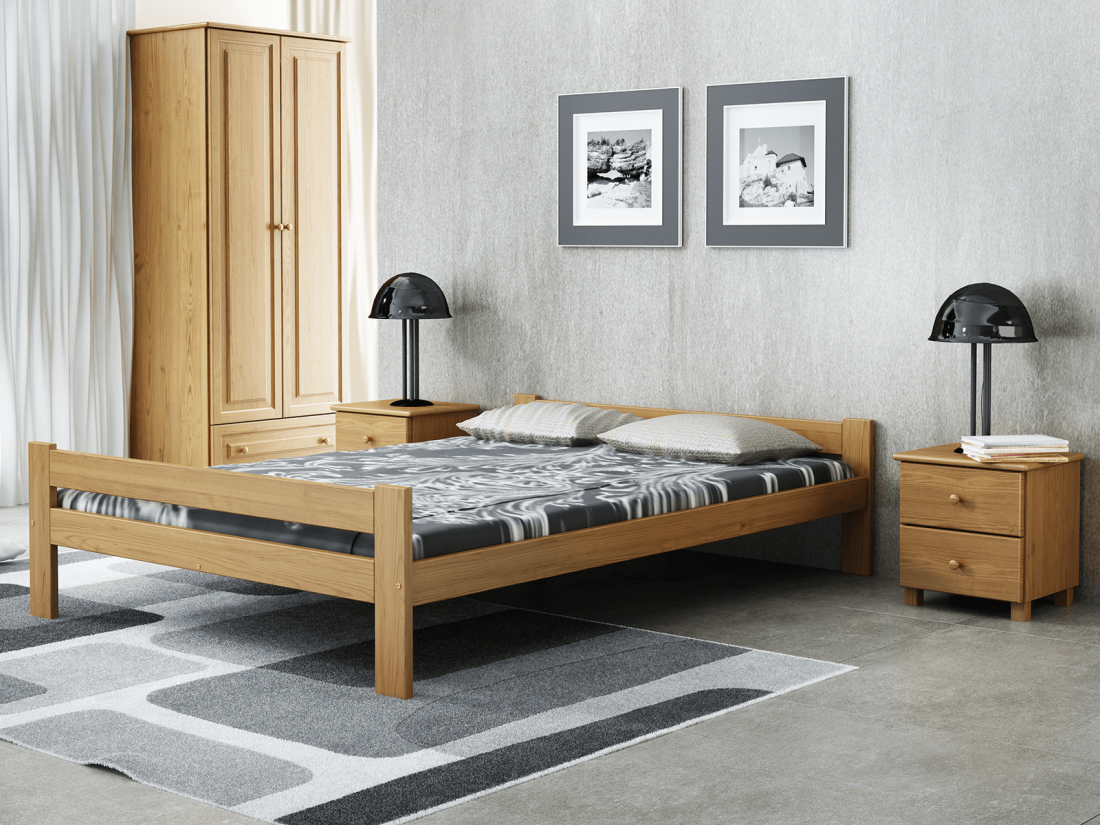 Fa ágy 120x200 Fumi VitBed tölgy