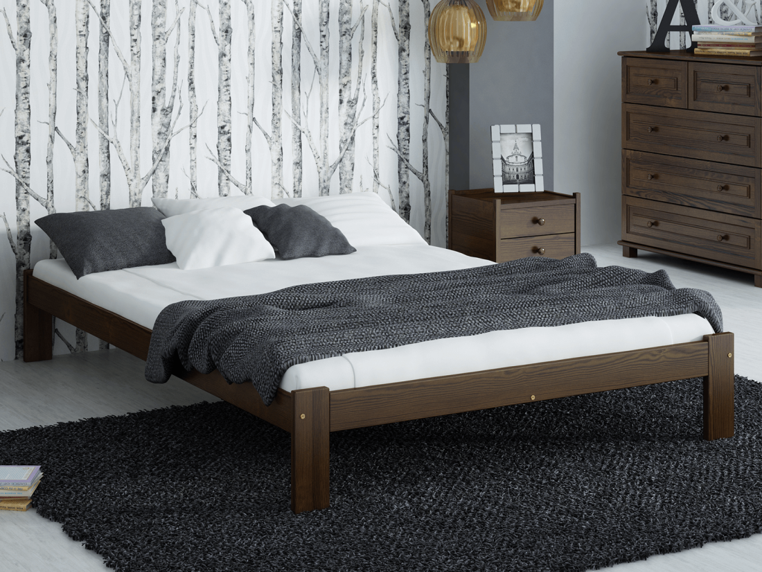 Fa ágy 160x200 VitBed Anzu dió