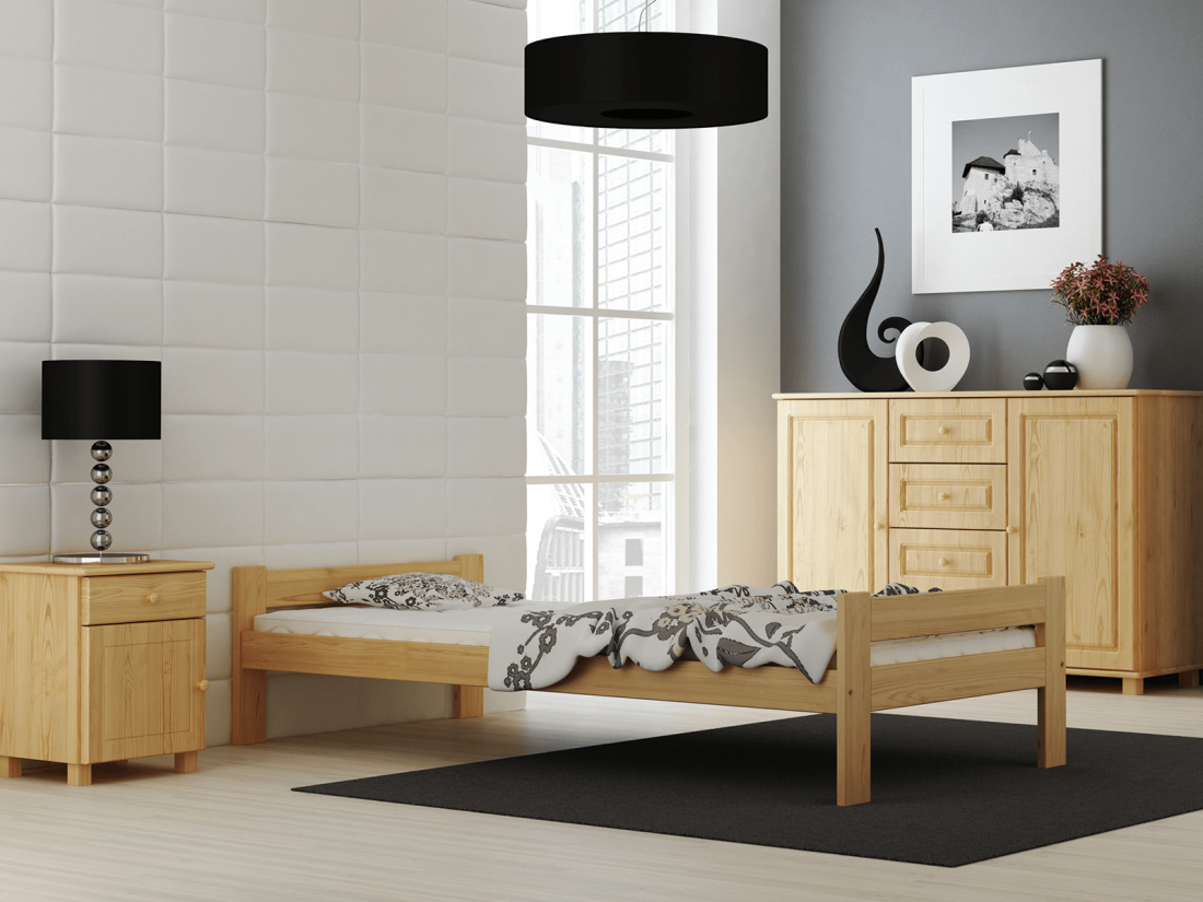 Fa ágy 90x200 Fumi VitBed lakkozás nélküll