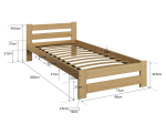 Fa ágy 90x200cm Eureka VitBed dió + Matrac 90x200 Niobé