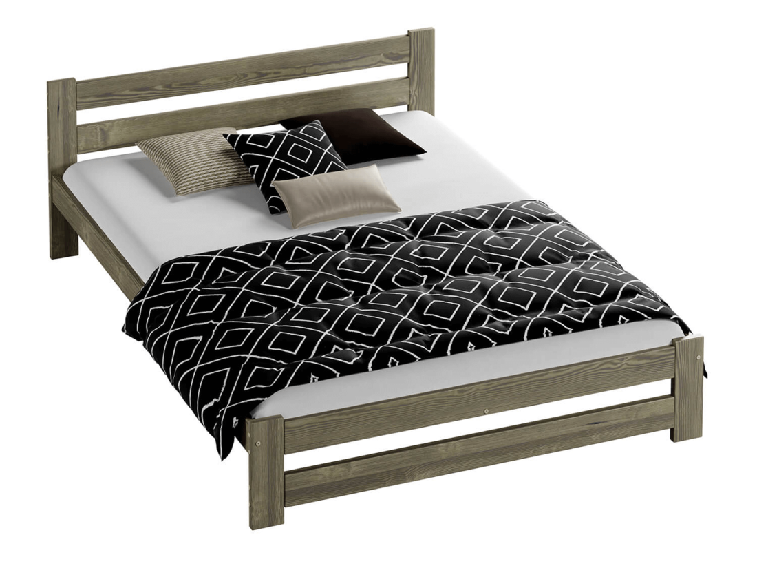 Fa ágy 120x200cm Eureka VitBed szarvasgombás tölgy