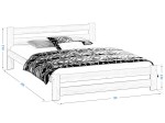 Fa ágy 120x200cm Eureka VitBed szarvasgombás tölgy