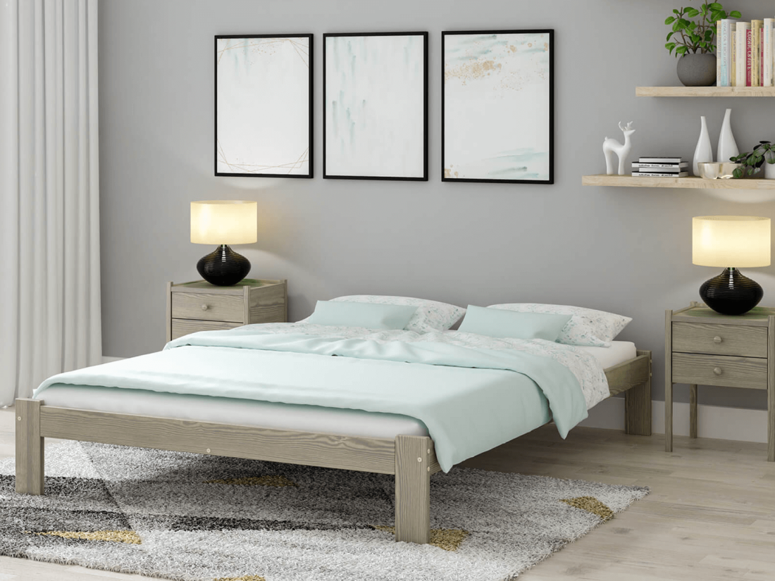 Fa ágy 120x200 VitBed Anzu szarvasgomba tölgy